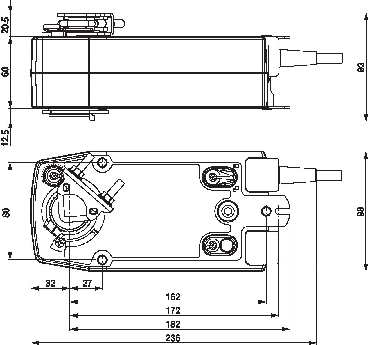 Электропривод Belimo SF24A-MF (20 Н·м)